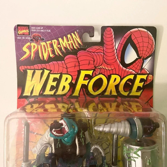 Vintage 1997 Spider Man Web Force Spider Smash Lizard Action Figure Toy Biz - Picture 9 of 16